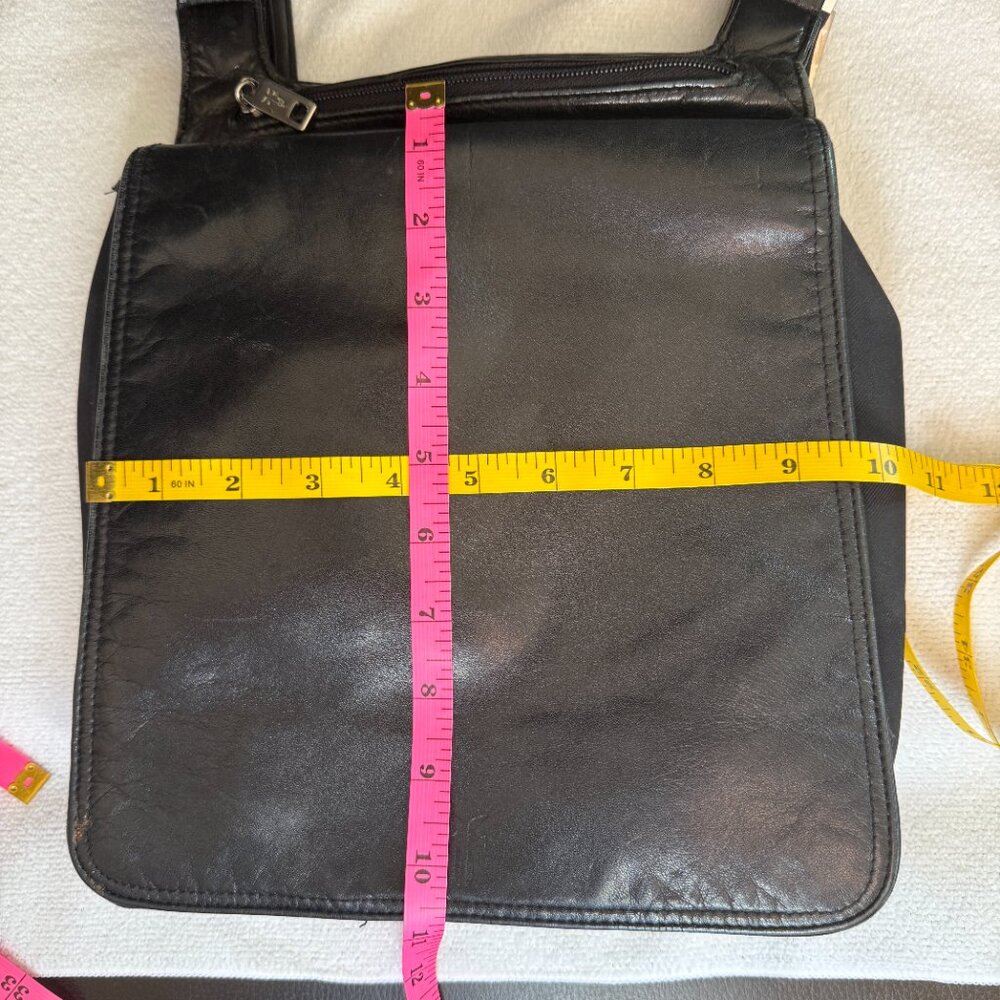 Frye Small Black Leather Backpack With Silver Har… - image 4